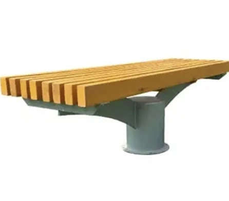 Bancas para Jardín de Acero Inoxidable y Madera