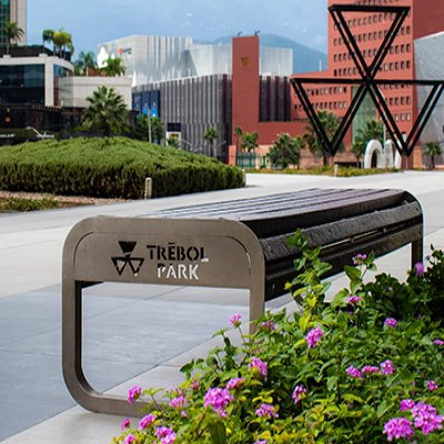 Bancas para jardín de acero inoxidable