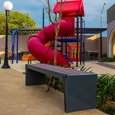 Bancas para Parque en Acero y Plástico